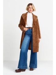 Rich&Royal Płaszcz pluszowy w kolorze karmelowym rozmiar: 38. Brązowe płaszcze damskie Rich&Royal, bez wzorów, bez kaptura. Za 588.81 zł.