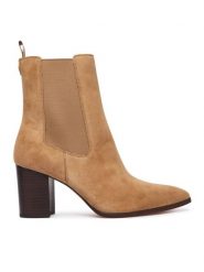 LAUREN RALPH LAUREN Botki Rlyn Bte Hl Bo Bte 802P18308001 Beżowy. Brązowe botki damskie Lauren Ralph Lauren, ze skóry, bez obcasa, na słupku, bez zapięcia. Za 1,199.00 zł.