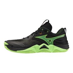 Buty do siatkówki Mizuno Wave Momentum Elite. Czarne obuwie sportowe damskie Mizuno, bez zapięcia, do biegania, mizuno wave. Za 509.99 zł.