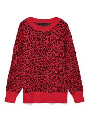Vero Moda Sweter w kolorze czerwonym rozmiar: M. Czerwone swetry klasyczne damskie Vero Moda, m, bez kołnierzyka. Za 118.01 zł.
