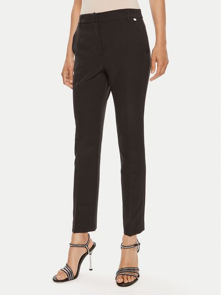 Liu Jo Spodnie materiałowe CA4201 T2200 Czarny Regular Fit. Czarne spodnie materiałowe damskie Liu Jo, bez wzorów, z materiału. Za 339.99 zł.