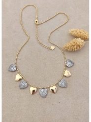 Nakkash Pozłacany naszyjnik z elementami ozdobnymi - dł. 42 cm rozmiar: onesize. Szare naszyjniki damskie Nakkash, z cyrkonią, pozłacane. Za 69.99 zł.