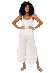 Aller Simplement Spodnie w kolorze białym rozmiar: 34/36. Białe spodnie materiałowe damskie Aller Simplement, bez wzorów, z bawełny. Za 78.99 zł.