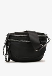 Czarna Nerka Ocedah. Czarne nerki i saszetki damskie Born2be, bez wzorów, z dresówki. Za 69.99 zł.