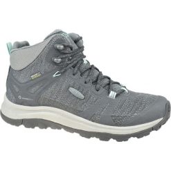 Buty trekkingowe damskie, Keen W Terradora II Mid WP. Szare obuwie trekkingowe damskie Keen, z materiału, bez zapięcia. Za 399.99 zł.