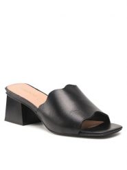 Lasocki Klapki U704 Czarny. Czarne klapki damskie Lasocki, bez wzorów, ze skóry, bez obcasa, bez zapięcia. Za 229.99 zł.