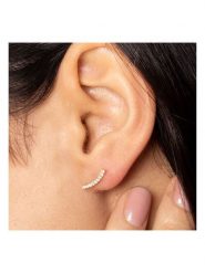 OR ÉCLAT Złote kolczyki-wkrętki z cyrkoniami rozmiar: onesize. Żółte kolczyki damskie Or Éclat, z cyrkonią, złote. Za 357.63 zł.