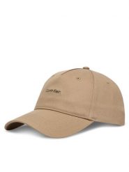 Calvin Klein Czapka z daszkiem Cotton Twill W/ Hw Cap LV04F5072G Beżowy. Brązowe czapki z daszkiem damskie Calvin Klein, bez wzorów, z bawełny. Za 209.99 zł.