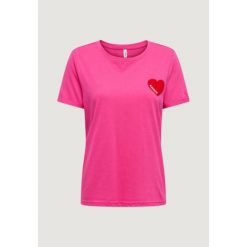 Koszulka crop top Kobieta ONLY Onlvica S/S Fold Up Velvet Top Box Ccjrs. Czerwone bluzki damskie Only, s, bez wzorów, z bawełny, bez kołnierzyka, bez ramiączek. Za 132.80 zł.