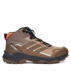 Trekkingi adidas. Brązowe obuwie trekkingowe damskie Adidas, z gore-texu, bez zapięcia. Za 509.99 zł.