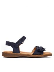 Froddo Sandały Lorine Flowers G3150251-6 M Granatowy. Niebieskie sandały dziewczęce Froddo, ze skóry, bez obcasa, bez zapięcia. Za 319.99 zł.