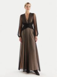 TWINSET Sukienka wieczorowa 252TT2021 Czarny Regular Fit. Czarne sukienki damskie Twinset, bez wzorów, z syntetyku, wizytowe, bez ramiączek. Za 1,569.00 zł.