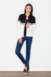 Czarna Bluza na Stójce z Kontrastowymi Pasami. Czarne bluzy damskie Figl, l, bez wzorów, z bawełny, bez kaptura. Za 219.00 zł.