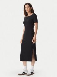 Adidas Sukienka codzienna Adidas Kit Small Logo Rib Dress KF2434 Czarny Slim Fit. Czarne sukienki damskie Adidas, bez wzorów, z bawełny, bez ramiączek. Za 259.99 zł.