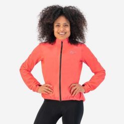 Damska kurtka wodoodporna Rogelli Core. Brązowe kurtki damskie Rogelli, s, bez wzorów, bez kaptura. W wyprzedaży za 125.00 zł.