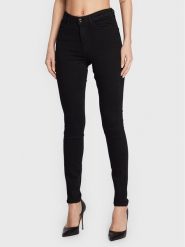 Guess Jeansy 1981 W2YA46 D4PZ1 Czarny Skinny Fit. Czarne jeansy damskie Guess, z aplikacjami, z bawełny. Za 239.99 zł.