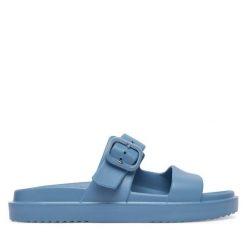 Klapki Tommy Hilfiger. Szare klapki damskie Tommy Hilfiger, bez wzorów, bez obcasa, bez zapięcia. Za 209.99 zł.