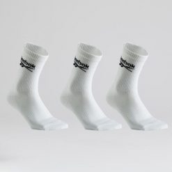 Skarpety sportowe tenis Reebok wysokie x3. Skarpetki damskie Reebok, bez wzorów, z bawełny. Za 39.99 zł.