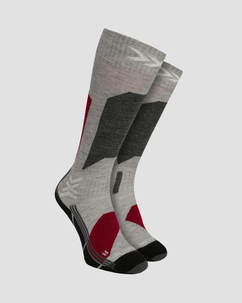 Skarpety damskie X-Socks Ski Discover Otc Light Grey G211. Szare skarpetki damskie X Socks, bez wzorów, z materiału. Za 139.99 zł.