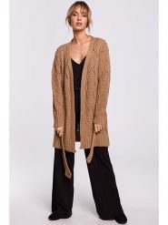 Made of emotion Kardigan w kolorze jasnobrązowym rozmiar: S/M. Brązowe kardigany damskie Made Of Emotion, m, bez wzorów, z tkaniny. Za 62.99 zł.