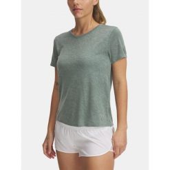 Koszulka Damska Sportowa Under Armour Launch Camo Shortsleeve. Zielone koszulki sportowe damskie Under Armour, bez wzorów, bez ramiączek, do biegania. Za 149.99 zł.