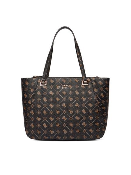 Guess Torebka Calebra Travel TWLP95 36024 Brązowy. Brązowe shopper bag Guess, ze skóry, bez dodatków. Za 519.99 zł.