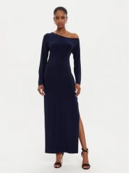 NORMA KAMALI Sukienka koktajlowa KK2243PLE35951 Granatowy Slim Fit. Niebieskie sukienki damskie Norma Kamali, bez wzorów, z syntetyku, wizytowe, bez ramiączek. Za 579.99 zł.