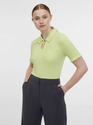 Orsay Koszulka w kolorze jasnozielonym rozmiar: L. Zielone koszulki damskie Orsay, l, bez wzorów, bez kołnierzyka, bez ramiączek. Za 34.99 zł.