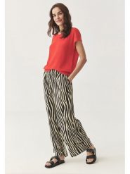 TATUUM Spodnie w kolorze kremowo-czarnym rozmiar: 42. Brązowe spodnie materiałowe damskie TATUUM, bez wzorów, z materiału. Za 117.73 zł.