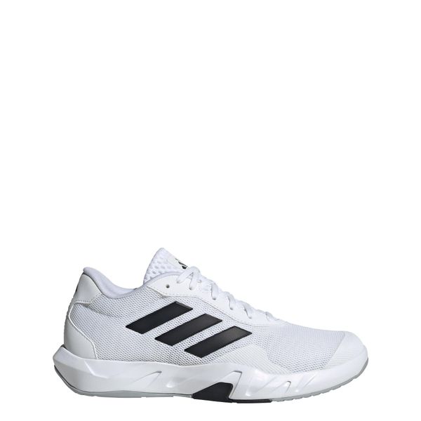 Buty Amplimove Trainer. Białe obuwie sportowe damskie Adidas, z materiału, bez zapięcia, trekkingowe. Za 299.00 zł.
