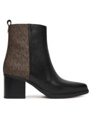 MICHAEL Michael Kors Botki Lex 40F5LXME6L Czarny. Czarne botki damskie MICHAEL Michael Kors, ze skóry, bez obcasa, na słupku, bez zapięcia. Za 789.99 zł.