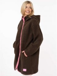 Zwillingsherz Kurtka polarowa w kolorze brązowym rozmiar: XL. Brązowe kurtki damskie Zwillingsherz, xl, bez wzorów, z polaru, bez kaptura. Za 224.95 zł.