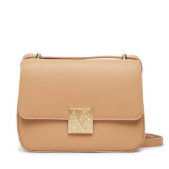 Torebka Armani Exchange. Brązowe listonoszki damskie Armani Exchange, bez wzorów, bez dodatków. Za 599.99 zł.