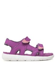 Timberland Sandały Pekrins Row TB0A5M2DETQ1 Fioletowy. Fioletowe sandały dziewczęce Timberland, ze skóry, bez obcasa, bez zapięcia. Za 129.99 zł.