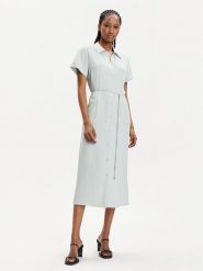Calvin Klein Sukienka koszulowa K20K206657 Zielony Regular Fit. Zielone sukienki damskie Calvin Klein, bez wzorów, z syntetyku, bez ramiączek. Za 469.99 zł.