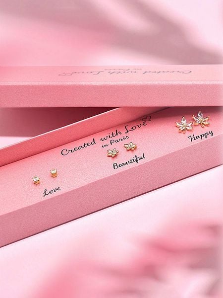 Created with Love 3-częściowy zestaw kolczyków-wkrętek "Sun" z cyrkoniami rozmiar: onesize. Żółte kolczyki damskie Created with Love, z cyrkonią, z mosiądzu. Za 56.99 zł.