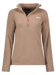 Geographical Norway Bluza polarowa w kolorze beżowym rozmiar: XXL. Brązowe bluzy damskie Geographical Norway, xxl, bez wzorów, z polaru, bez kaptura. Za 52.67 zł.