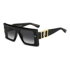 Okulary przeciwsłoneczne DSQUARED2 D2 0169/S 807 dla kobiet, rozmiar 64 mm. Czarne okulary przeciwsłoneczne damskie DSQUARED, prostokątne. W wyprzedaży za 897.25 zł.