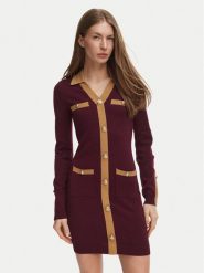 Fracomina Sukienka dzianinowa FR26WD5013K50401 Bordowy Regular Fit. Czerwone sukienki damskie Fracomina, bez wzorów, z dzianiny, bez ramiączek. Za 534.99 zł.