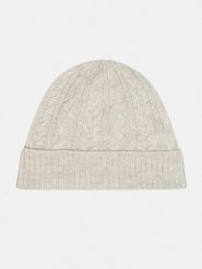 Perfect Cashmere Kaszmirowa czapka "Popi" w kolorze kremowym rozmiar: onesize. Brązowe czapki damskie Perfect Cashmere, bez wzorów, z kaszmiru. Za 143.99 zł.