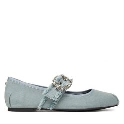 Baleriny Buffalo. Niebieskie balerinki damskie Buffalo, bez wzorów. Za 169.99 zł.