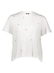 Vero Moda Koszulka w kolorze białym rozmiar: M. Białe bluzki damskie Vero Moda, m, bez wzorów, z bawełny, bez kołnierzyka, bez ramiączek. Za 61.60 zł.