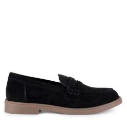 Mokasyny Lasocki. Czarne mokasyny damskie Lasocki, bez obcasa. Za 219.99 zł.
