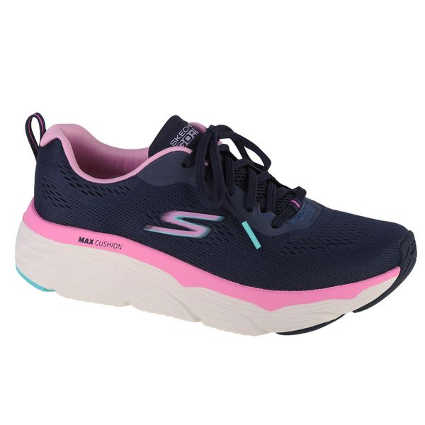 Buty do biegania damskie, Skechers Max Cushioning Elite. Niebieskie obuwie sportowe damskie Skechers, na wiosnę, bez zapięcia, do biegania. Za 219.99 zł.