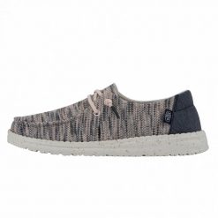 HEYDUDE Damskie Mokasyny Wendy Sox. Brązowe mokasyny damskie Hey dude, z materiału, bez obcasa. Za 179.00 zł.