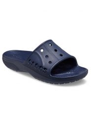 Crocs Klapki "Baya II" w kolorze granatowym rozmiar: 36/37. Niebieskie klapki damskie Crocs, bez wzorów, z otwartym noskiem, bez obcasa, bez zapięcia. Za 79.03 zł.