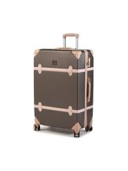 Semi Line Walizka duża T5508-4 Brązowy. Brązowe walizki Semi-line, bez wzorów, z tworzywa sztucznego, duże. Za 269.99 zł.