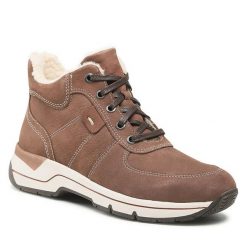 Trzewiki Go Soft. Brązowe botki damskie GO SOFT, bez obcasa, na płaskiej podeszwie, bez zapięcia. Za 161.99 zł.