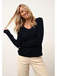 Just Cashmere Kaszmirowy sweter "Joan" w kolorze granatowym rozmiar: M. Niebieskie swetry klasyczne damskie Just Cashmere, m, z kaszmiru, bez kołnierzyka. Za 347.99 zł.