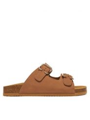 Lasocki Klapki ARC-28936-03 Brązowy. Brązowe klapki damskie Lasocki, bez wzorów, z nubiku, bez obcasa, bez zapięcia. Za 139.99 zł.